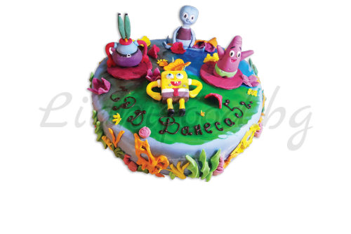 3Д торта - Спондж Боб и приятели