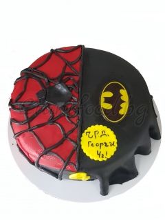 3Д торта - Батман и Спайдърмен