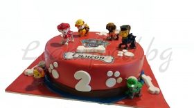 3Д торта - Пес Патрул с пластмасови фигурки
